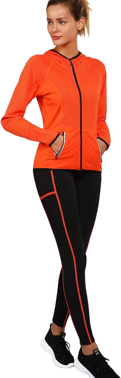 Active Wear Sets for Women -Workout Clothes Gym Wear TracksuitsYoga Jogging Track Outfit Legging Jacket 2 Pieces Set