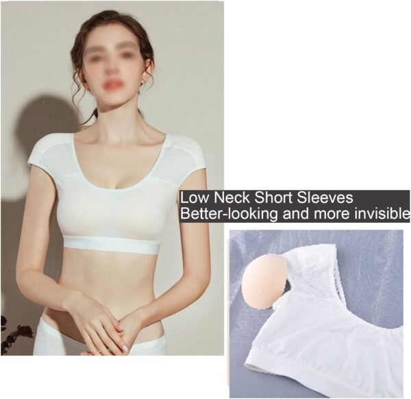 Women Training Gym Sportswear Tops Shirts 2 in 1 Built-in Shoulder Pad Running Fitness Workout Top T-Shirts,Beige-Large
