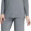 Loungewear Set pajamas Womens sleepwear Bamboo Viscose Long Sleeve t shirt Long Pants Super Soft Novelty Pjs Set