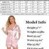 Womens Silk Satin Pajamas Set Button Down Pj Sets Short Sleeve Sleepwear Set S-XXl