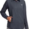 Womens Sun Protection Fishing Shirt with Zipper Pockets Lightweight SPF Long Sleeve Shirts for Hiking Safari