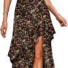 Dokotoo Women's Summer 2024 Maxi Dress Spaghetti Strap Spring Casual Boho Split Beach Long Flowy Dresses Trendy