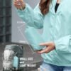 Rain Jacket Women Lightweight Waterproof Windbreaker Jacket Hooded Packable Rain Coats for Women Outdoor Raincoat