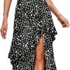 Dokotoo Women's Summer 2024 Maxi Dress Spaghetti Strap Spring Casual Boho Split Beach Long Flowy Dresses Trendy