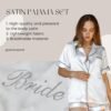 Pajama Set Bride PJs for Women Satin Pajama Set Silk Pjs Bridal Shower Gift Sexy Cotton Pajama Set Bridesmaid