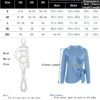 Women's Satin Silk Blouses Wrap V Neck Shirts Long Sleeve Elegant Tie Waist Office Formal Work Tunic Pullover Tops