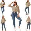 Women's Quick Dry Sun UV Protection Convertible Long Sleeve Shirts for Hiking Camping Fishing Sailing