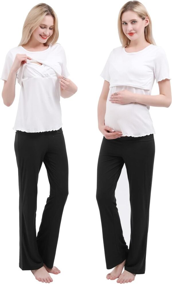 Women Maternity Nursing Pajama Sets Pregnant Lounge Sleepwear Breastfeeding PJs