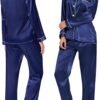 Pajamas Set Long Sleeve Sleepwear For Womens Button Down Nightwear Soft Pj Sets S-XL