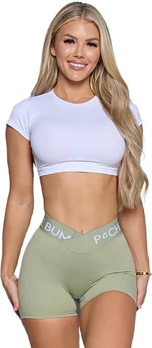 Workout Shorts for Women - Yoga Athletic Gym Shorts, Plus Size Shorts, Clothing Spandex Shorts