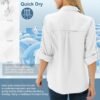 Women's UPF 50 Long Sleeve UV Sun Protection Safari Shirts Outdoor Quick Dry Fishing Hiking Travel Shirts