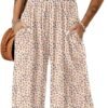 Dokotoo Women's Casual Loose Overalls Jumpsuits One Piece Sleeveless Printed Wide Leg Long Pant Rompers With Pockets
