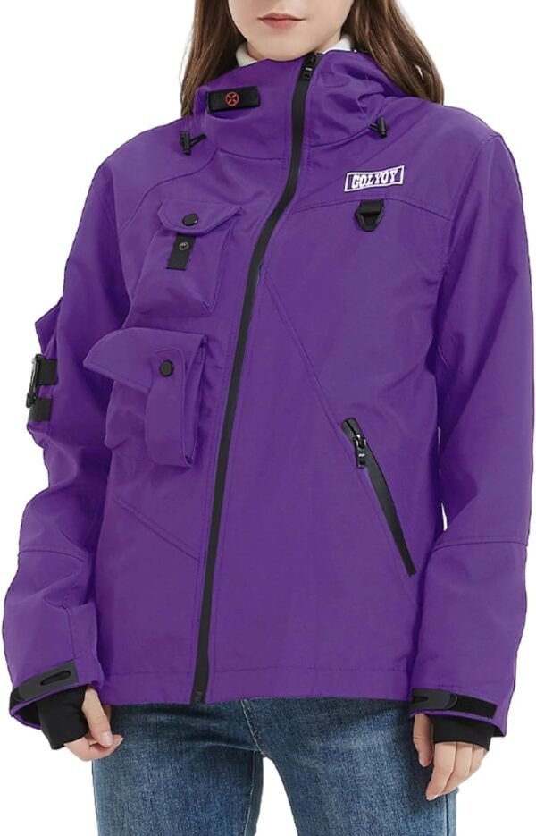Bomber Jacket Women Lightweight Techwear Windbreaker Multi-Pocket Zip Up Jackets for Women Fashion Streetwear Coat