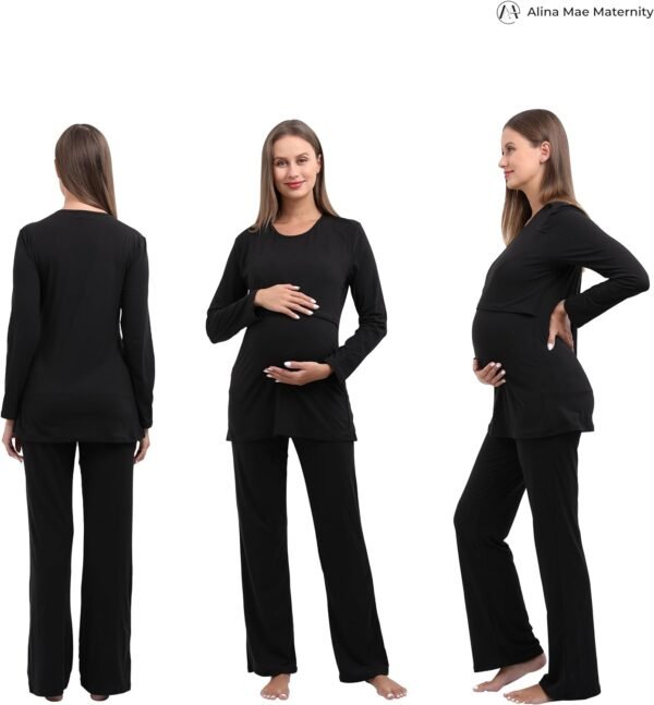 Women Maternity Nursing Pajama Sets Pregnant Lounge Sleepwear Breastfeeding PJs
