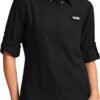 Womens Sun Protection Fishing Shirt with Zipper Pockets Lightweight SPF Long Sleeve Shirts for Hiking Safari