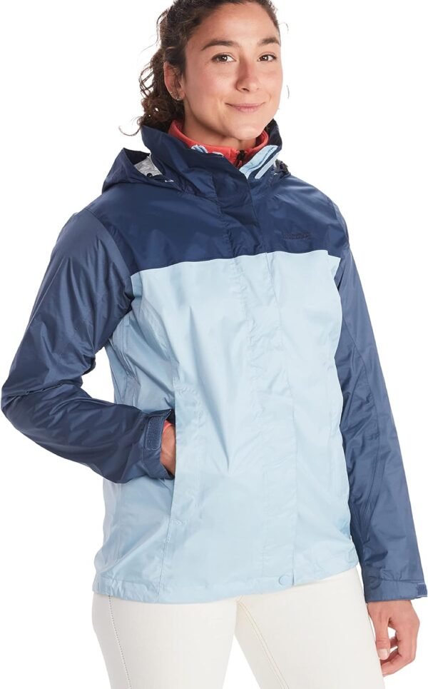 MARMOT Women's Precip Eco Jacket | Classic, Breathable, Waterproof, Tide Blue/Arctic Navy/Storm, Medium