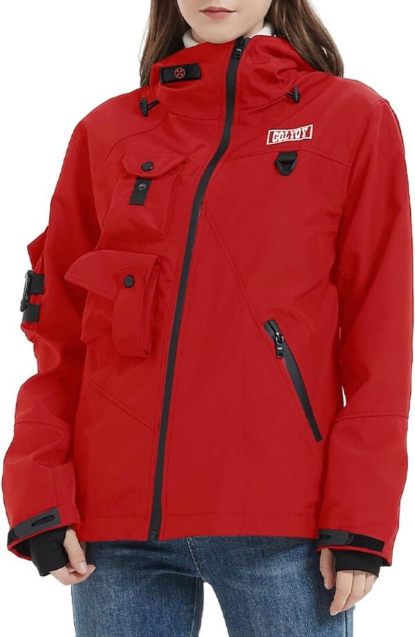 Bomber Jacket Women Lightweight Techwear Windbreaker Multi-Pocket Zip Up Jackets for Women Fashion Streetwear Coat