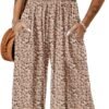 Dokotoo Women's Casual Loose Overalls Jumpsuits One Piece Sleeveless Printed Wide Leg Long Pant Rompers With Pockets