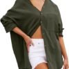 Womens Bathing Suit Cover Up Bikini Swimsuit Coverup Beach Cover Ups Button Down Shirts for Women