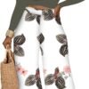 2 Piece Outfits for Women Casual Wide Leg Pants Set Outfits Sexy Front Crop Tops High Waist Jumpsuits Set