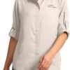 Womens Sun Protection Fishing Shirt with Zipper Pockets Lightweight SPF Long Sleeve Shirts for Hiking Safari