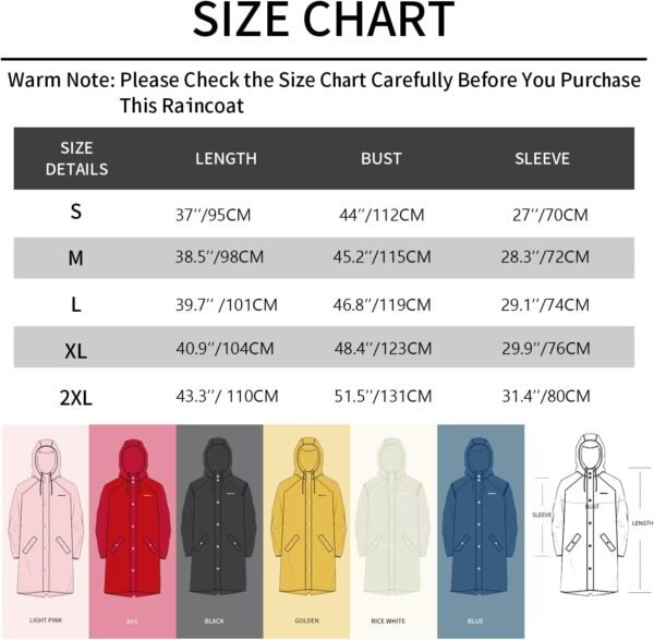 Raincoat for Women Waterproof Rain Jackets with Hooded Hiking Coat Outdoor Lightweight Windbreaker Hood Trench Coat