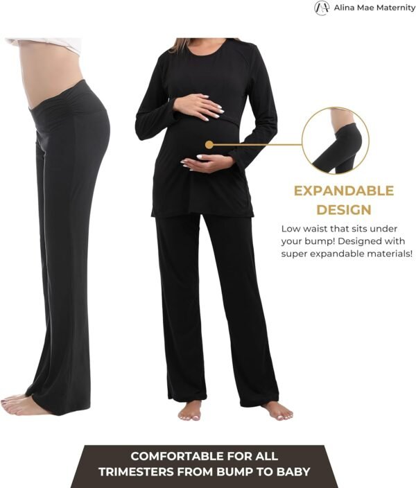 Women Maternity Nursing Pajama Sets Pregnant Lounge Sleepwear Breastfeeding PJs