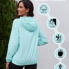 Rain Jacket Women Lightweight Waterproof Windbreaker Jacket Hooded Packable Rain Coats for Women Outdoor Raincoat