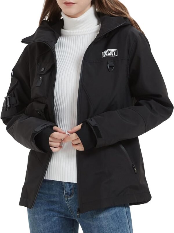 Bomber Jacket Women Lightweight Techwear Windbreaker Multi-Pocket Zip Up Jackets for Women Fashion Streetwear Coat