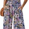 Dokotoo Women's Casual Loose Overalls Jumpsuits One Piece Sleeveless Printed Wide Leg Long Pant Rompers With Pockets
