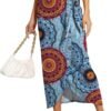Women’s Maxi Skirt High Waist Wrap Pencil Long Skirts for Women Slim Boho Draped Front Bodycon Dresses