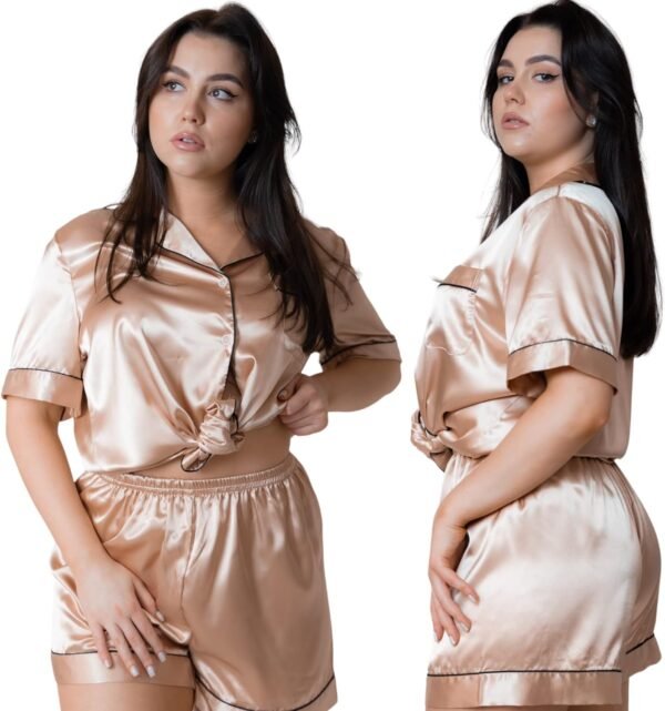 Pajama Set Bride PJs for Women Satin Pajama Set Silk Pjs Bridal Shower Gift Sexy Cotton Pajama Set Bridesmaid