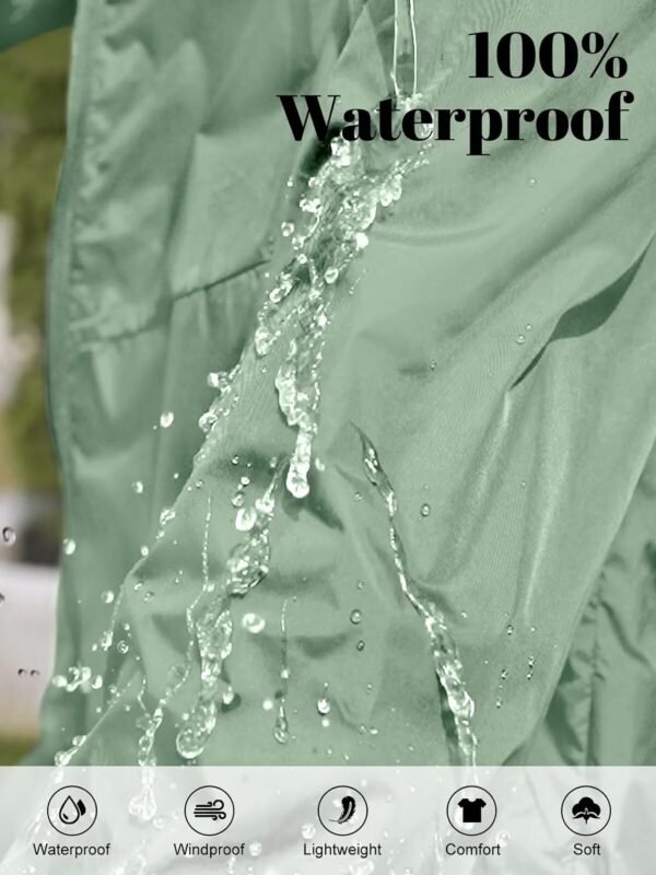 71Yom4Q8KvL._AC_SL1500.jpg Rain Jacket Women Waterproof Lightweight Jacket With Hood Packable Raincoat with Pockets S-XXL