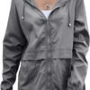 Women's Waterproof Raincoat Lightweight Rain Jacket Hooded Windbreaker with Pockets for Outdoor