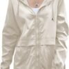 Women's Raincoats Lightweight Waterproof Windproof Adjustable Windbreaker Rain Jackets Hooded with Pockets S-XXL