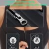 Womens Sports Bra with Zip Closure and Racerback,Wireless Bras,Four-Way Stretch Fabric with Removable Padded