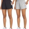 Athletic Shorts for Women with Pockets High Waist Running Workout Shorts Gym Yoga White Summer Shorts