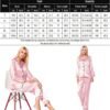 Pajamas Set Long Sleeve Sleepwear For Womens Button Down Nightwear Soft Pj Sets S-XL