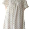 Women's Cotton Nightgowns Vintage Lightweight Gown Sets Short Sleeve Princess Nightdress