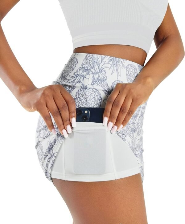 Womens Pineapple Yoga Shorts Gym Workout Biker Running Sports Short Pants (Please Select Larger Size Size)