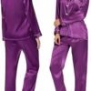 Pajamas Set Long Sleeve Sleepwear For Womens Button Down Nightwear Soft Pj Sets S-XL