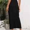 Women’s Maxi Skirt High Waist Wrap Pencil Long Skirts for Women Slim Boho Draped Front Bodycon Dresses