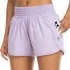 Athletic Shorts for Women with Pockets High Waist Running Workout Shorts Gym Yoga White Summer Shorts