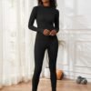 Two Piece Outfits for Women Workout Sets Bodycon Tracksuit Long Sleeve Zip Up Hoodie Jacket Jogger Sweat Pants Set