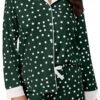 Button Down Pajamas Sets Women Two-Piece Satin Silk Pjs Sets Loungewear Long Sleeve Sleepwear Shorts Nightwear Sets