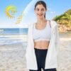 Sun Protection Clothing Women - Long Sleeve Zip Up Hoodie Women for Running, Athletic Hiking Jacket Sun Shirt