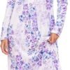 Long Cotton Nightgown Women's Long Sleeve Sleepwear Full Length Night Dress Soft Comfy Loungewear