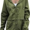 Women's Waterproof Raincoat Lightweight Rain Jacket Hooded Windbreaker with Pockets for Outdoor