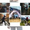 Women's Raincoats Windbreaker Rain Jacket Waterproof Lightweight Outdoor Hooded Trench Coats S-XXL