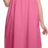 Lace Neckline Cotton Sleepwear For Ladies Womens Round Neck Nightdress